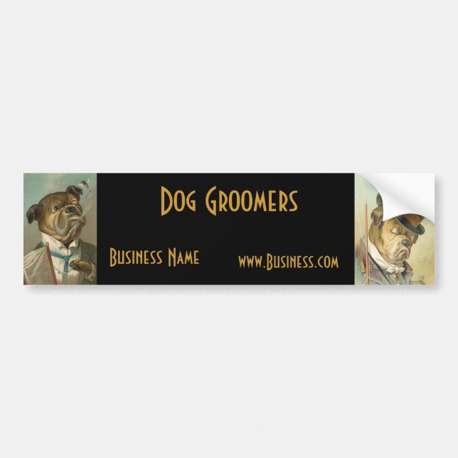 Negócios de Adesivos de Para-choque Cães Antigos T (Frente)