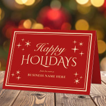 Negócios de Feriados Felizes Modernos Elegantes