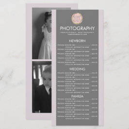 Negócios de Fotografia Seu Logotipo Menu Tom Terra
