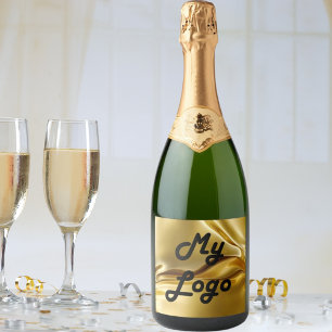 Negócios de imagens de logotipo fluido Dourado