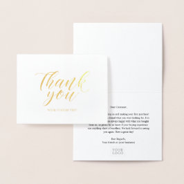 Negócios elegantes Obrigado Cartão de Folha de Our