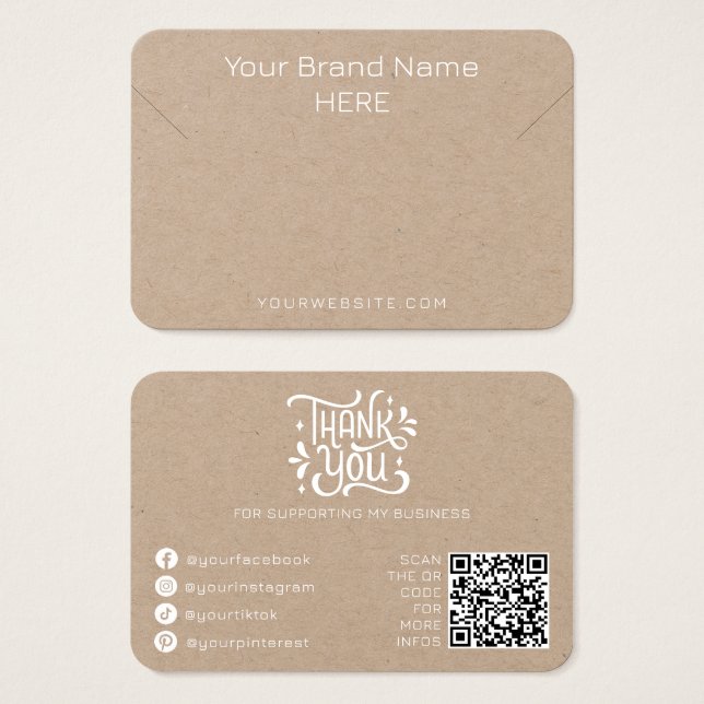 Negra Branca Moderna Vídeo de Colar Simples (Frente & Verso)