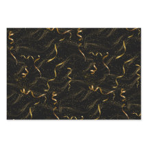 Negra e ouro Elegante