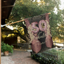 Negra e Rosa Dourada Brilhante 50º aniversário