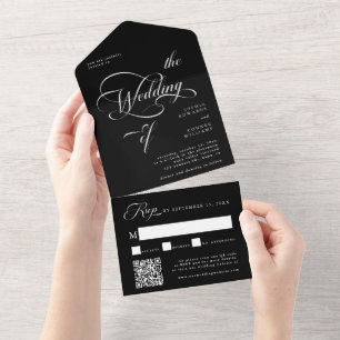 Negra-Nata de Caligrafia Elegante
