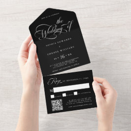 Negra-Nata de Script de Charm Elegante