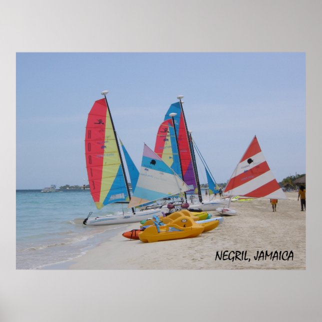 Negril, Jamaica Beach Poster (Frente)