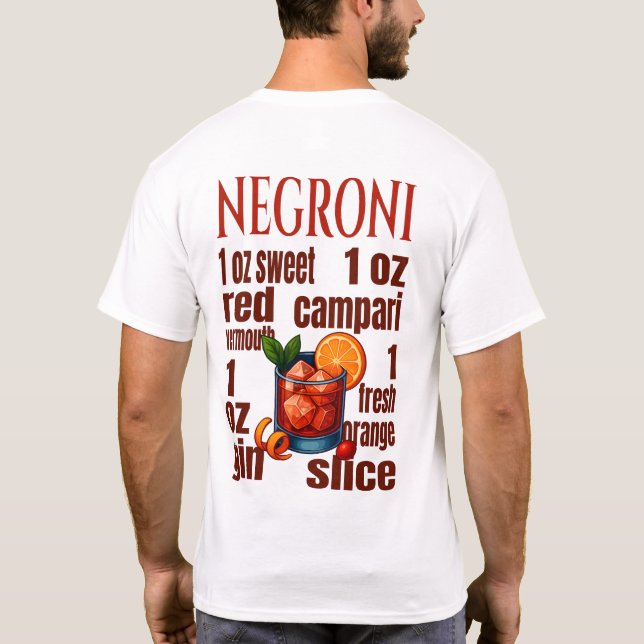 Negroni T-Shirt – Bold Italian Aperitif (Verso)