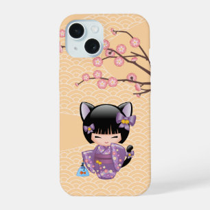 Neko Kokeshi Doll - Cat Ears Geisha Girl