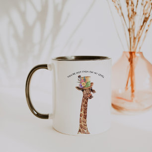 Nem Mesmo No Meu Nível   Caneca de Café de Girafa 
