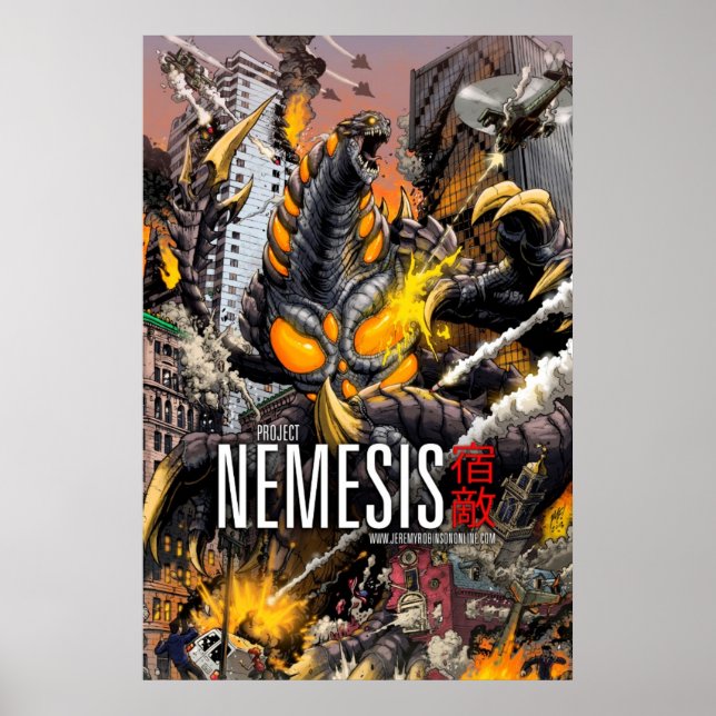 Nemesis - A Kaiju Poster - Arte de Matt Frank (Frente)