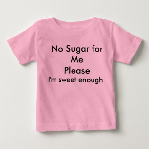 Nenhum açúcar caçoou por favor a camisa longa d