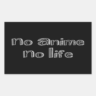 nenhum anime nenhum adesivo retangular de vida