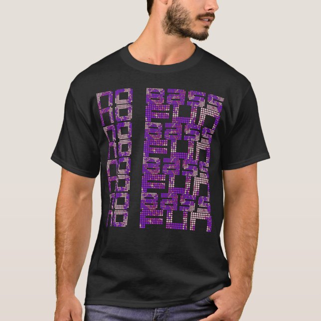 Nenhum baixo nenhum t-shirt preto (violeta) do (Frente)