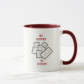 Nenhum café, nenhuma caneca de café de Workee
