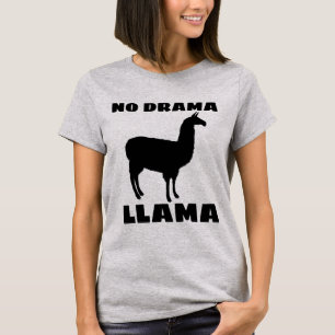 NENHUM DRAMA LLAMA SENHORA T-SHIRTS