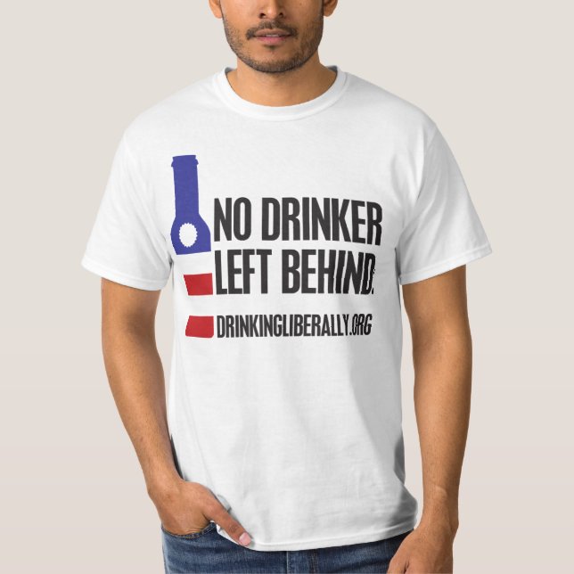 Nenhum Drinker deixado atrás da camiseta masculina (Frente)