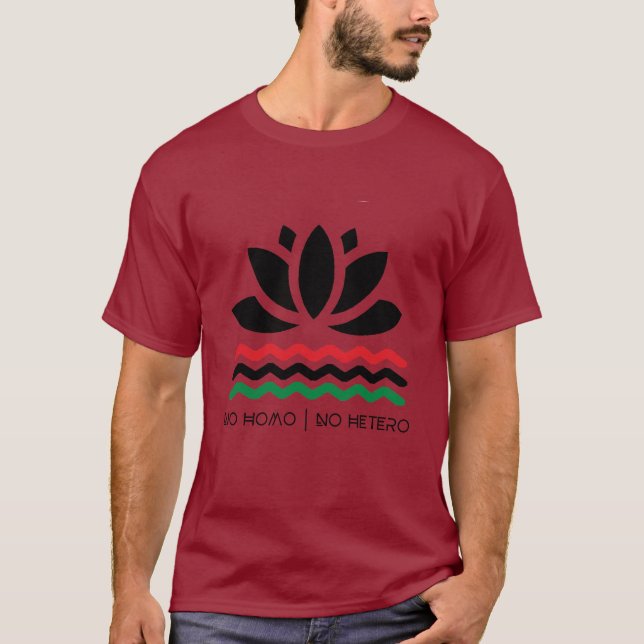 Nenhum homo | nenhum t-shirt Masc de Hetero (Frente)