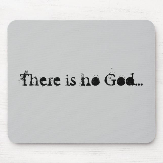 Nenhum mousepad do deus (cinzento) (Frente)