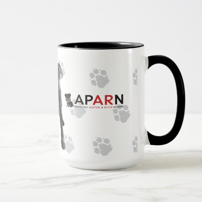 Nenhum Pug de APARN deixou atrás do preto a caneca (Direita)