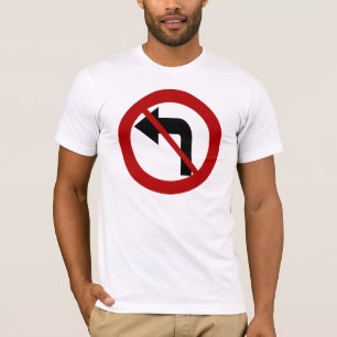 Nenhum t-shirt da curva esquerda