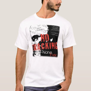 Nenhum t-shirt de Fracking no vermelho, preto e