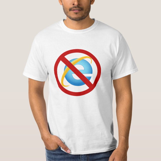 Nenhum t-shirt de Internet Explorer (greve (Frente)