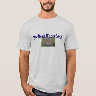 Nenhum t-shirt do receptáculo do correio