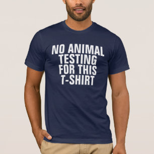 NENHUM TESTE ANIMAL PARA ESTE T-SHIRT