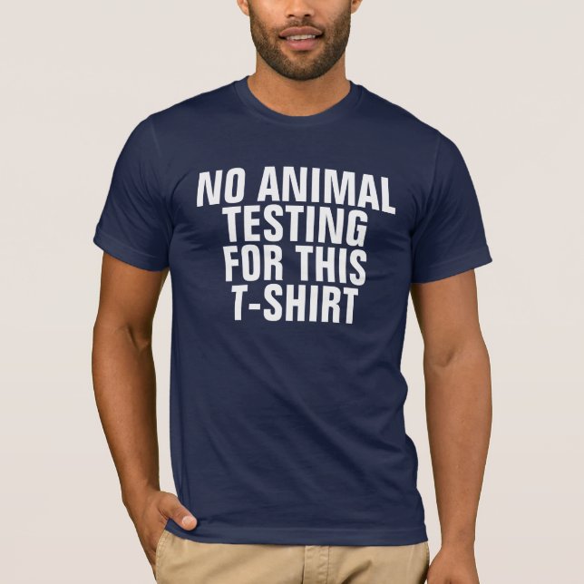 NENHUM TESTE ANIMAL PARA ESTE T-SHIRT (Frente)