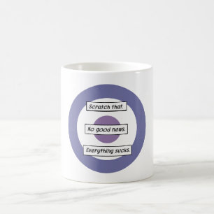 Nenhuma boa notícia. Tudo suga. Caneca de Hawkeye