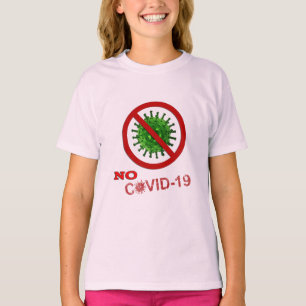 NENHUMA COVID   NÃO AO COVID-19 Palavras T-Shirt