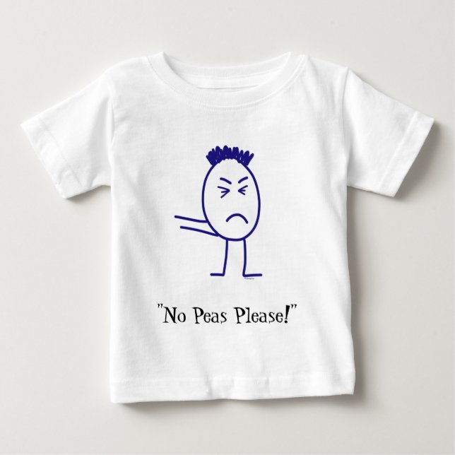 Nenhuma ervilha satisfaz! t-shirt infantil (Frente)