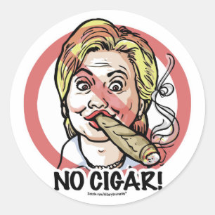 Nenhuma etiqueta de Anti-Hillary do charuto