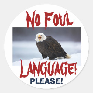 NENHUMA etiqueta de Eagle do linguagem obscena…