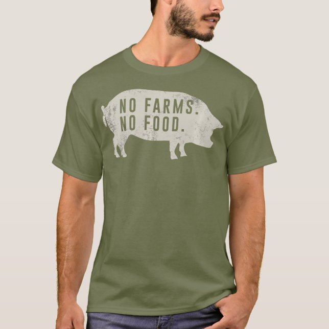 Nenhuma Fazenda Nenhuma Camisa Comida Agricultura  (Frente)