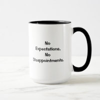 Nenhumas expectativas, nenhuma caneca das