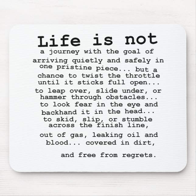 Nenhuns pesares - motocross Mousepad da bicicleta (Frente)