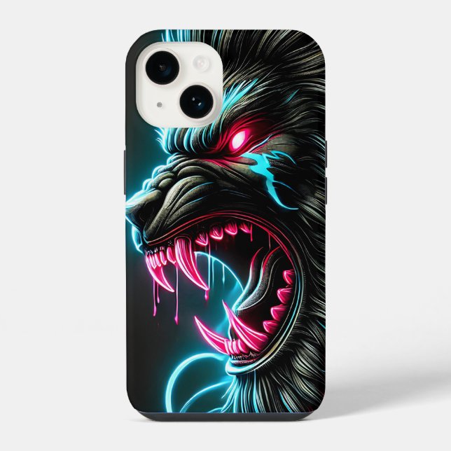 Neon Beast: Roar Capinha para iPhone 14  (Verso)