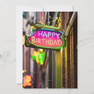 Neon Birthday - Convite de aniversário
