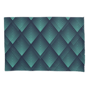 Neon Blue Op-Art Chevron.