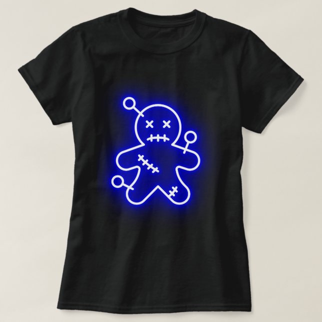 Neon Blue Voo Doo Camisa de mulher (Frente do Design)