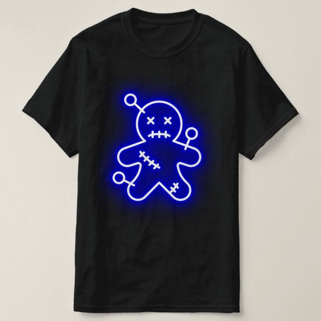 Neon Blue Voo Doo Mens T-Shirt (Frente do Design)