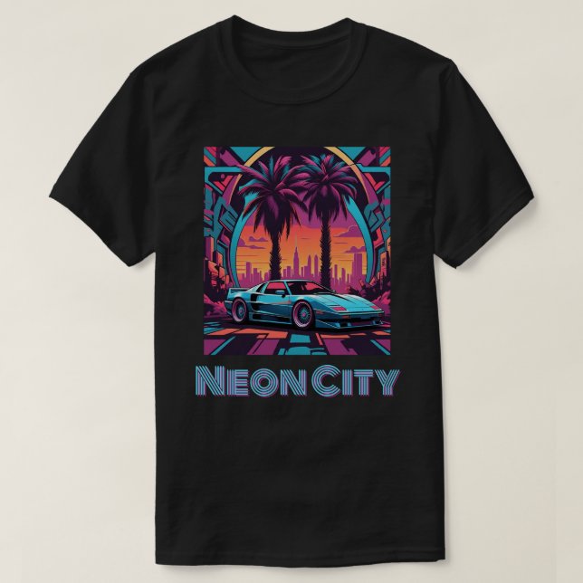 " NEON CITY " T-SHIRT (Frente do Design)