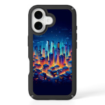 Neon Cityscape vibrante à noite