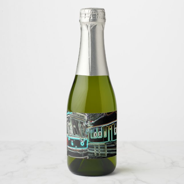 Néon CLRV no Mini Conjunto de Rótulos do Vinho (6  (Frente)