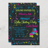 Néon, convites de festas do skate