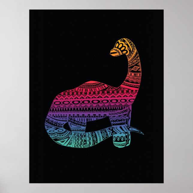 Neon Dino Poster 1 (Frente)