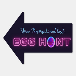 Neon Easter Egg Arrow Yard Sinal ESQUERDO