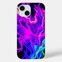 Neon Electric Fluid Flames Capa de telefone